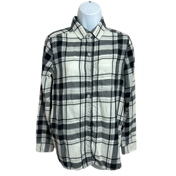 American Eagle Ahh-Mazingly Soft Boyfriend Fit Flannel Button Front Shirt Sz XS - Picture 5 of 5
